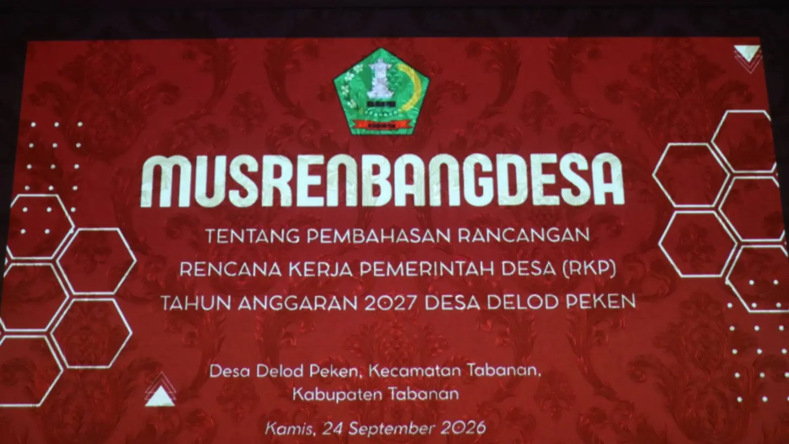 MUSRENBANGDES TAHUN ANGGARAN 2027