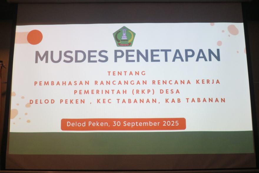 MUSYAWARAH DESA (MUSDES) PENETAPAN RKP DESA TA. 2026